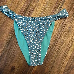 VYB Wide Side Bikini Bottoms- Size Large Animal Print